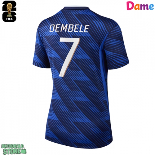 Frankrig Ousmane Dembele #7 Replika Hjemmebanetrøje Dame VM 2026 Kortærmet